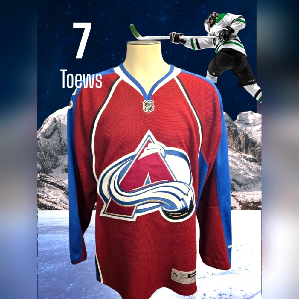 Colorado Avalanche reebox #7 devon toews jersey size XL Men's
